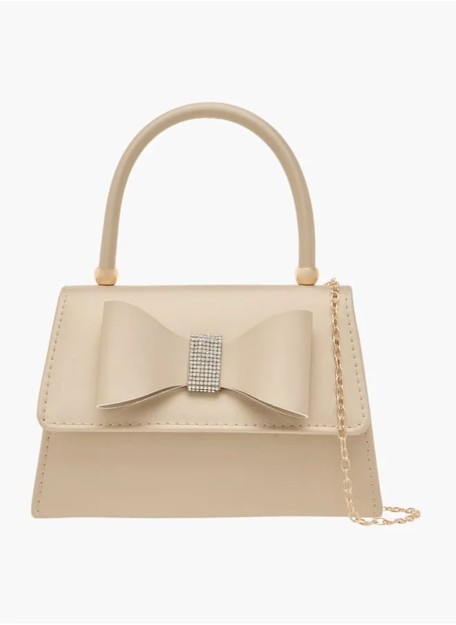 Flora Bella By Shoexpress Womens Bow Detail Satchel Bag With Magnetic Closure