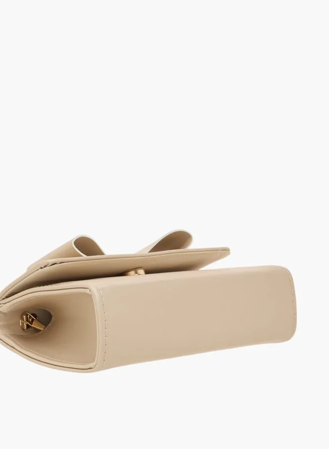 Flora Bella By Shoexpress Womens Bow Detail Satchel Bag With Magnetic Closure