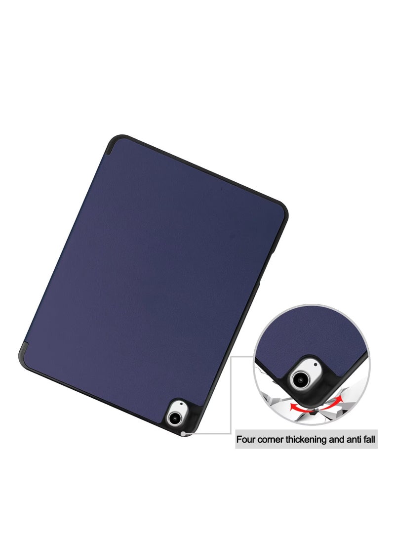 Case for iPad air 13 Inch with Pencil Holder, Slim Tablet Cover with Soft TPU Back, Auto Wake/Sleep (Dark Blue) - Image 5