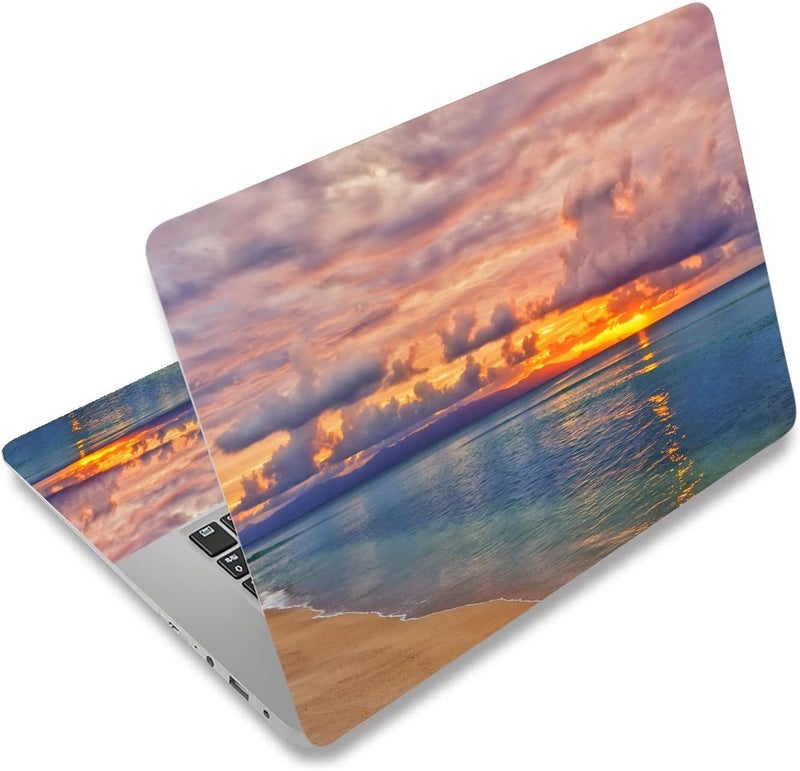 Laptop Skin Vinyl Sticker Decal, 12" 13" 13.3" 14" 15" 15.4" 15.6 inch Laptop Skin Sticker Cover Art Decal Protector Fits HP Dell Lenovo Compaq Apple Asus Acer (Sunset Glow)
