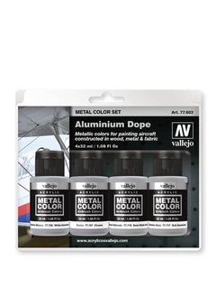 Vallejo 77.603 VALLEJO METAL SET: ALUMINIUM 32ml (4-pc set) 