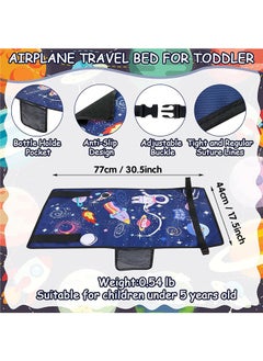 Super ZYouth Airplane Bed for Toddler, Kids Airplane Seat Extender Bed for Travel, Baby Portable Plane Bed Foot Rest for Flights  - Image 2
