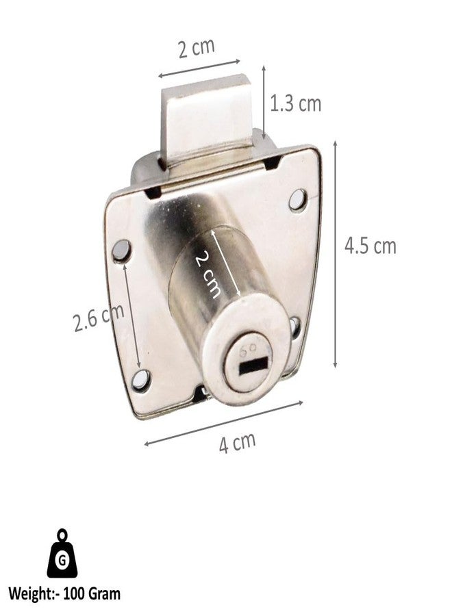 RAB Drawer Locks Multipurpose for Drawer/Cupboard/Furniture Lock/Wardrobe (Code:- Euro Lock with 2 Keys, Finish:- Matt, Pack of 1 PCS) - Image 2