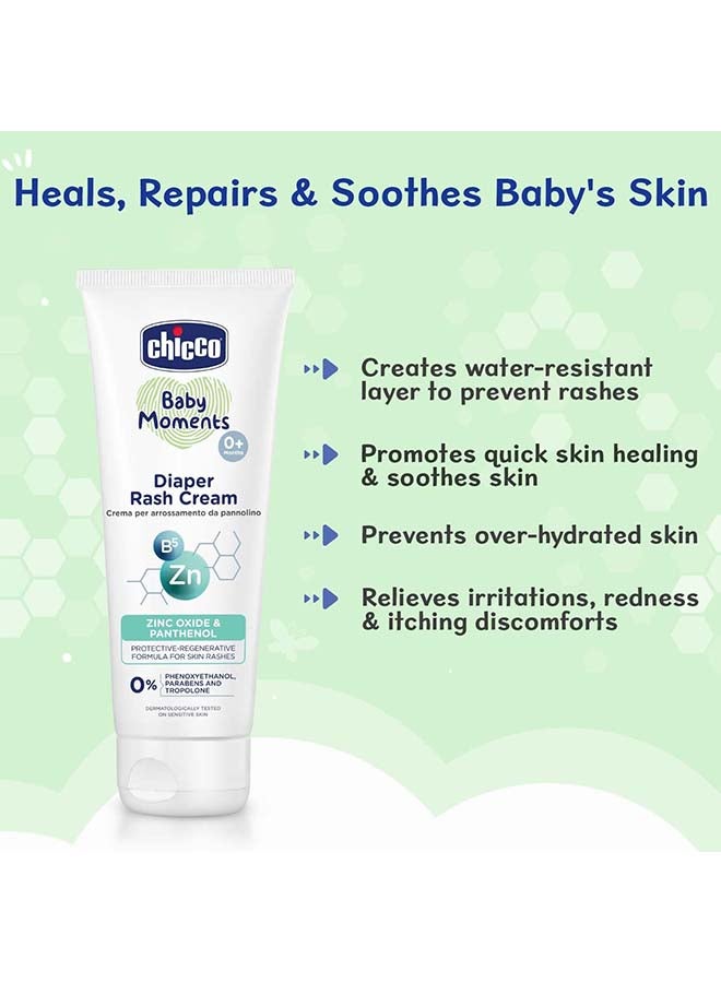 Chicco Baby Moments Diaper Rash Cream, New Advanced Triple Protection Skin Shield Formula with Natural Ingredients to Prevent Rashes & Irritation, No Phenoxyethanol & Parabens (100g) - Image 3