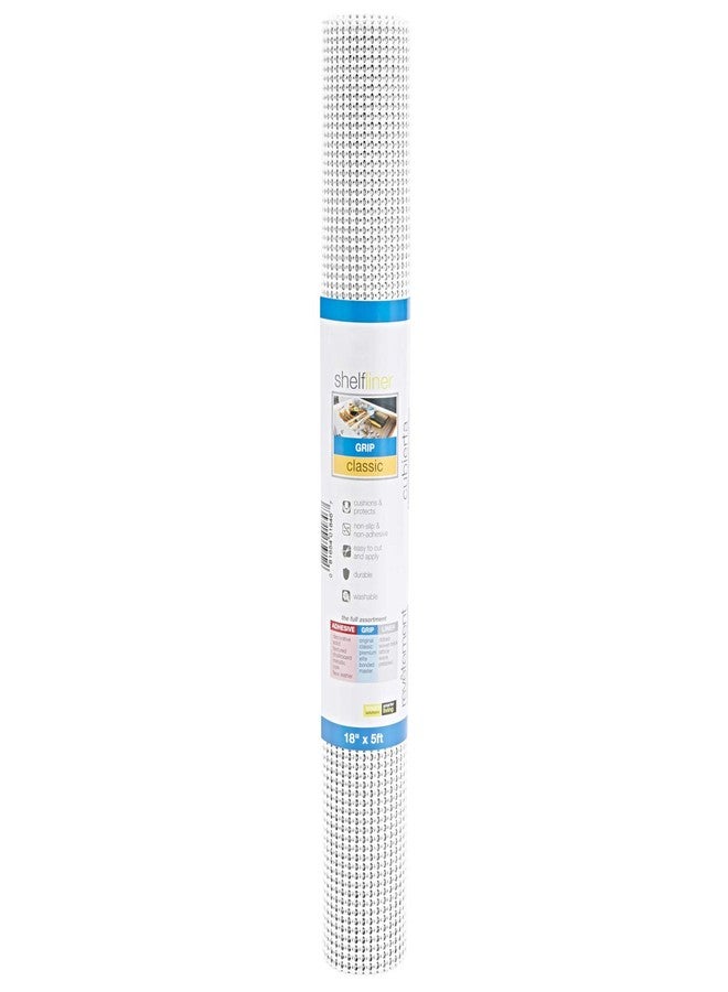 Smart Design Classic Grip Shelf Liner - 18in x 5ft - Non-Adhesive Drawer Liner with Strong Grip Helps Protect and Personalize Your Home Organization and Storage - White - Image 4