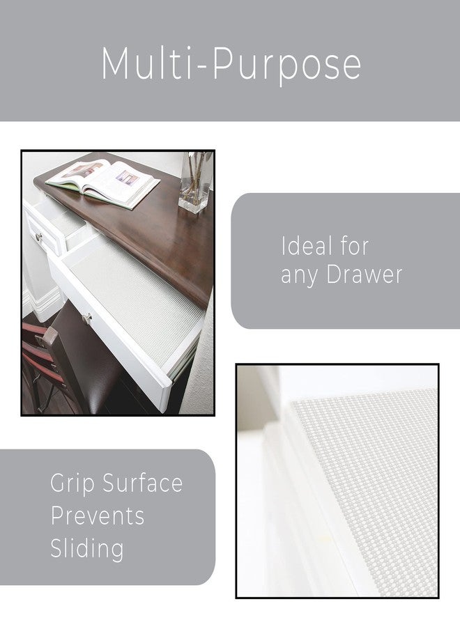 Smart Design Classic Grip Shelf Liner - 18in x 5ft - Non-Adhesive Drawer Liner with Strong Grip Helps Protect and Personalize Your Home Organization and Storage - White - Image 5