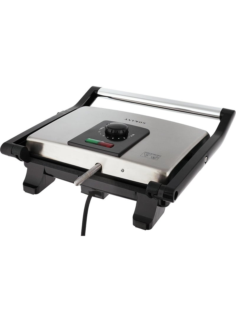 سوكاني صانعة ساندويتش بانيني من الفولاذ المقاوم للصدأ مع شواية، سوكاني kj-202، بقوة 2000 واط - Image 3