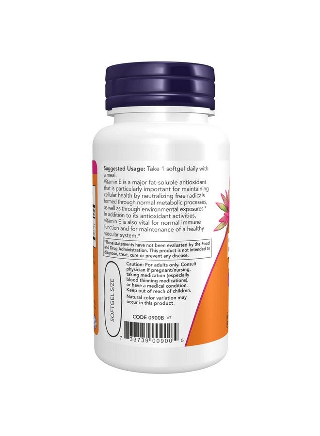 now Supplements Vitamin E1000 Iu Mixed Tocopherols Antioxidant Protection* 50 Softgels - Image 4