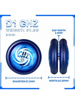 Magic Yoyo Professional Looping Yoyo D1 GHZ Responsive Yoyo for Kids, Starter Yoyo for Kids, Beginner Yoyo Easy to Play Basic Looping Tricks (D1 - Blue)  - Image 3