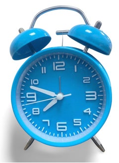 Generic Twin Bell Alarm Clock For Heavy Sleepers Non Ticking Night Backlight Battery Operated Vintage Alarm Clock 
