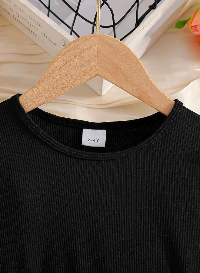 Take Two Round Neck Bow Detail Ruffle Hem Mesh Knee Length Dress - Image 3