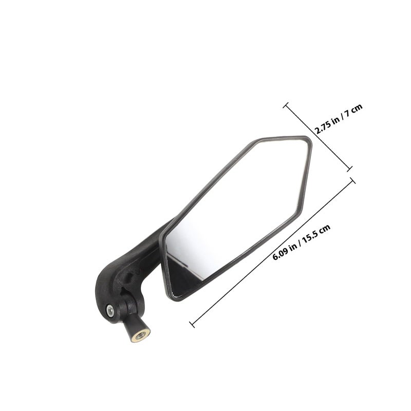 360 Rotatable Wide Angle Bicycle Mirror Bar End Mount For Road Mountain Bike Cycling - Image 3