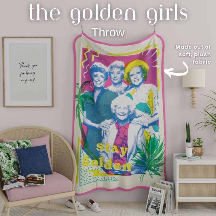 Franco Franco The Golden Girls Bedding Super Soft Micro Raschel Throw  46 in x 60 in  (Official Licensed Product) Collectibles  - Image 2