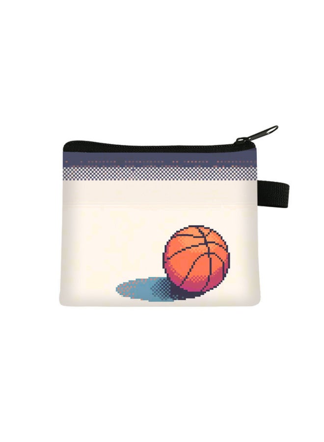 New Sports Basketball Coin Purse Student Series Large Capacity Storage Key Card Holder Children's Short Mini Bag