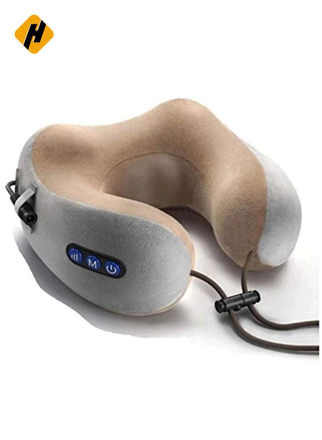 HuHa Rechargeable U Shaped Cervical Massage Pillow Neck Massager Vibration Pillow Multifunctional Shoulder and Electric for Relax Muscles Fatigue - Image 1