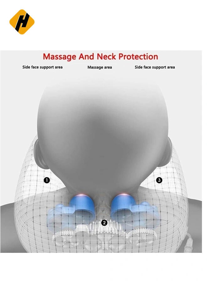 HuHa Rechargeable U Shaped Cervical Massage Pillow Neck Massager Vibration Pillow Multifunctional Shoulder and Electric for Relax Muscles Fatigue - Image 4