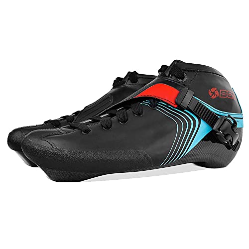 Bont GT4 Inline Speed Skates, Carbon Composite Racing Boots, 6061 T6 Aluminum Frame, Elemental 85A Wheels 100mm 110mm, ABEC5 Bearings (Black/Blue, 3.5 (100mm)) - Image 5