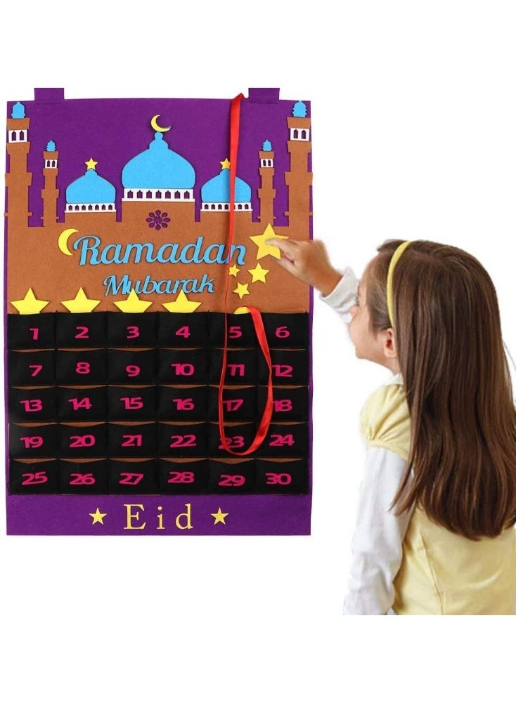 Ramadan Advent Calendar, Eid Mubarak Countdown Calendar, Ramadan Decorations for Home | Eid Gift for Kids | Ramadan Tracker