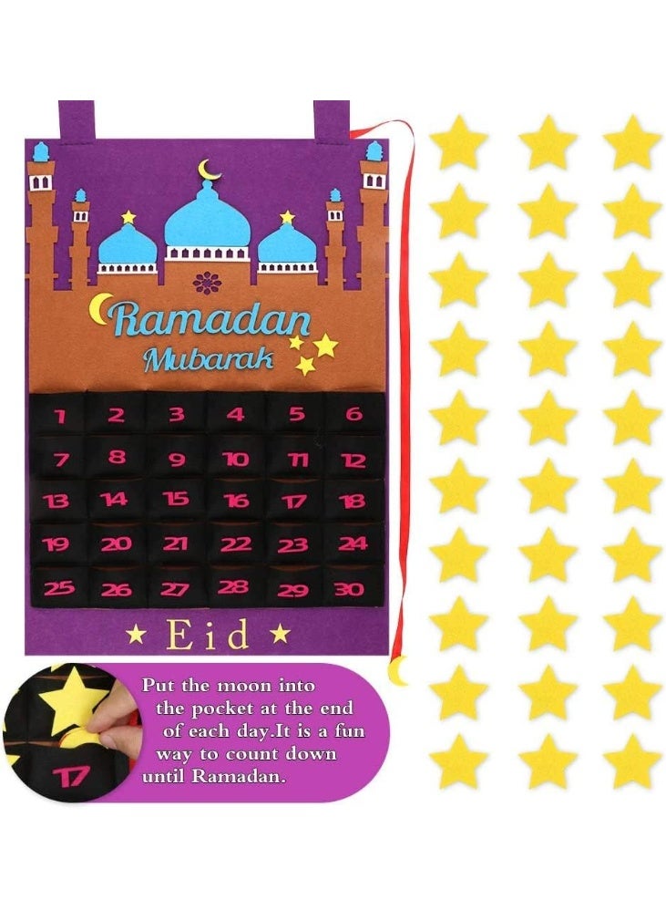 YQbest تقويم رمضان للأطفال، تقويم العد التنازلي لعيد مبارك، زينة رمضان للمنزل | هدية عيد للأطفال | متتبع رمضان - Image 3