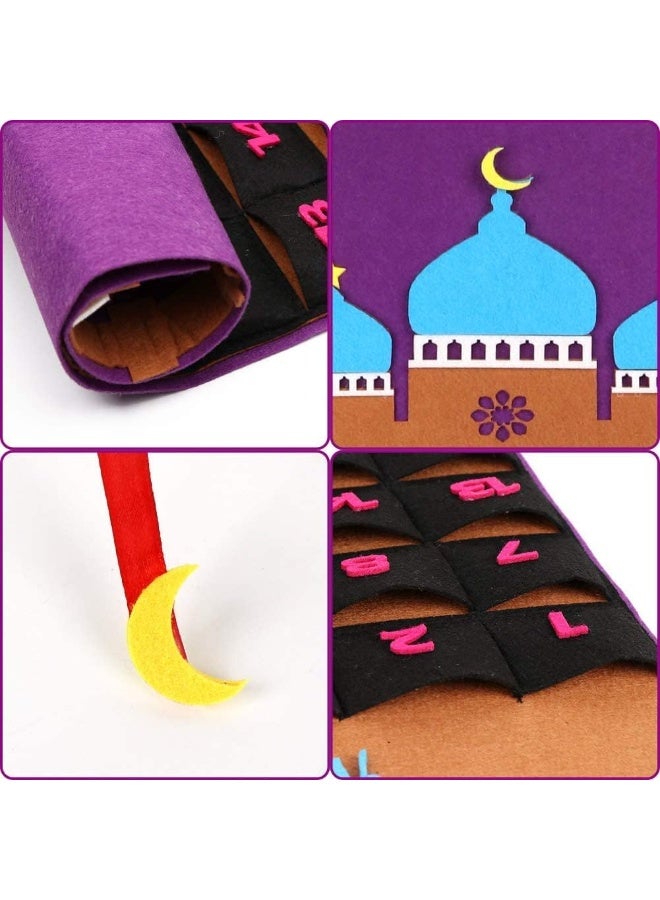 YQbest تقويم رمضان للأطفال، تقويم العد التنازلي لعيد مبارك، زينة رمضان للمنزل | هدية عيد للأطفال | متتبع رمضان - Image 4