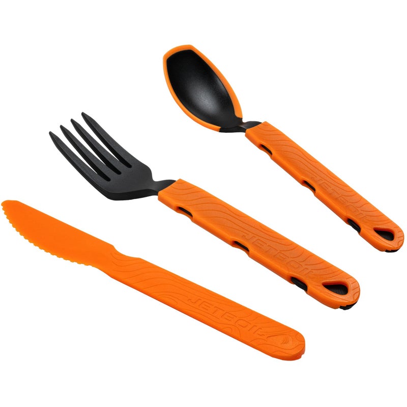 Jetboil TrailWare Backpacking and Camping Utensil Set, Extendable Fork, Knife and Spoon - Image 1