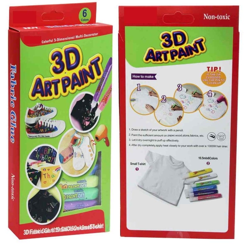 R H LIFESTYLE R H lifestyle DIY 3D Creative Glitter Glue Painting KIT (Glossy Hair Bands Kit) ANC2182  - Image 1