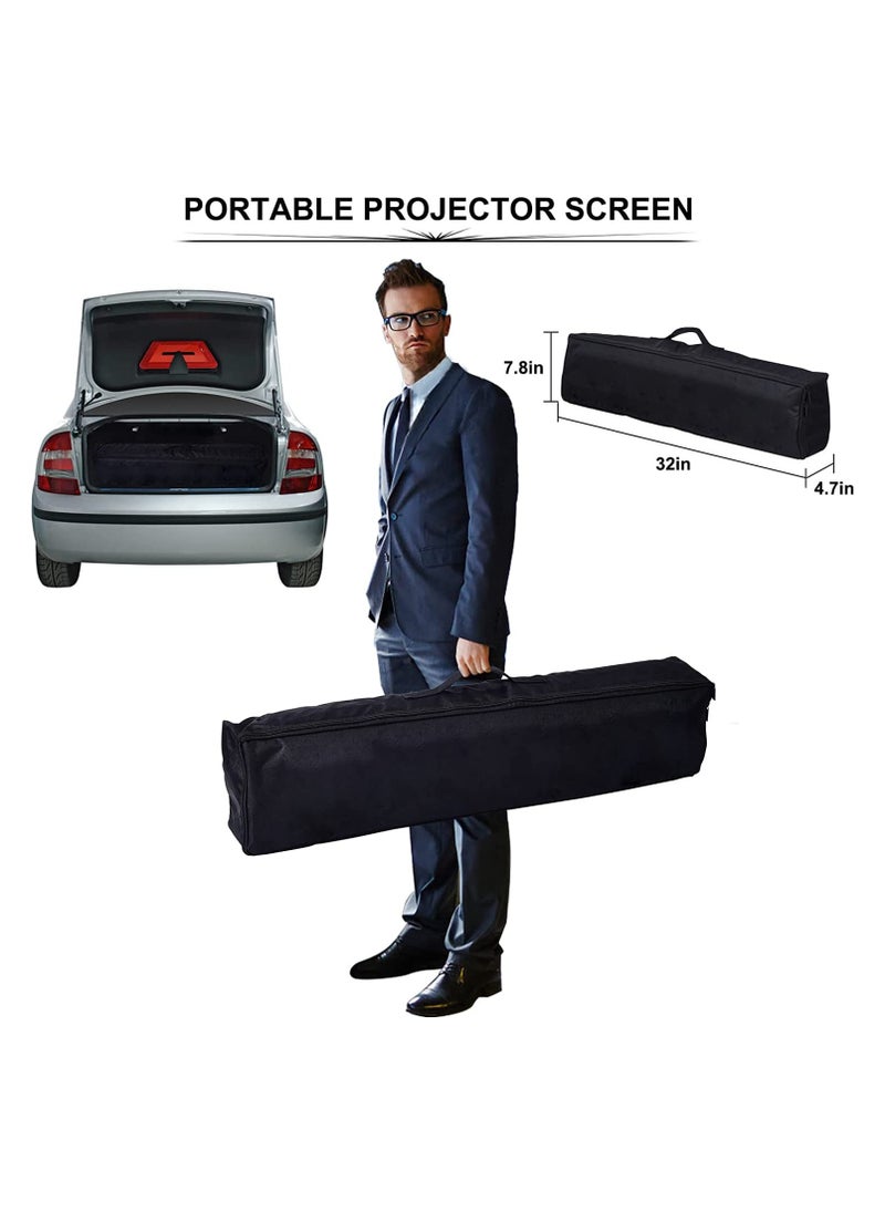 XiuWoo Projector Screen with Stand Foldable Portable Movie Screen 100 inch 16：9 HD 4K 1080p Wrinkle-Free Movie Projection Screen, with Carry Bag  - Image 5