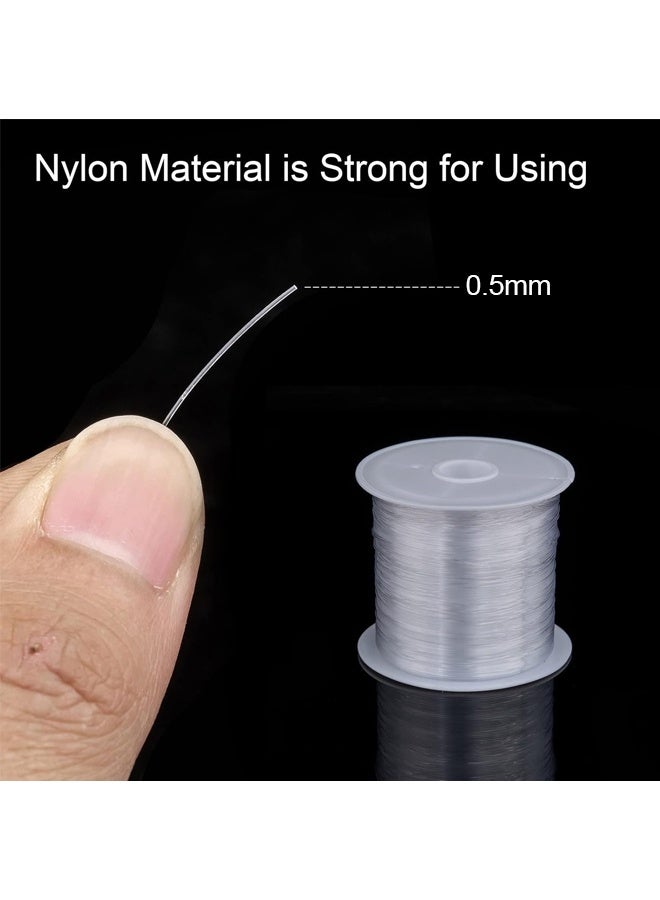200M 0.5mm Clear Fishing Line Invisible Nylon Thread Jewelry String Wire Crystal Beading Cords String for Christmas Tree Party Decor, Seed Beads Jewelry Bracelet Making - Image 2