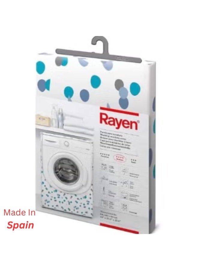 Rayen Front-Loading Washing Machine Cover – Waterproof & Dustproof, Stylish Pattern – Fits 5–8 kg Washers – Size 84×60×60 cm - Image 5