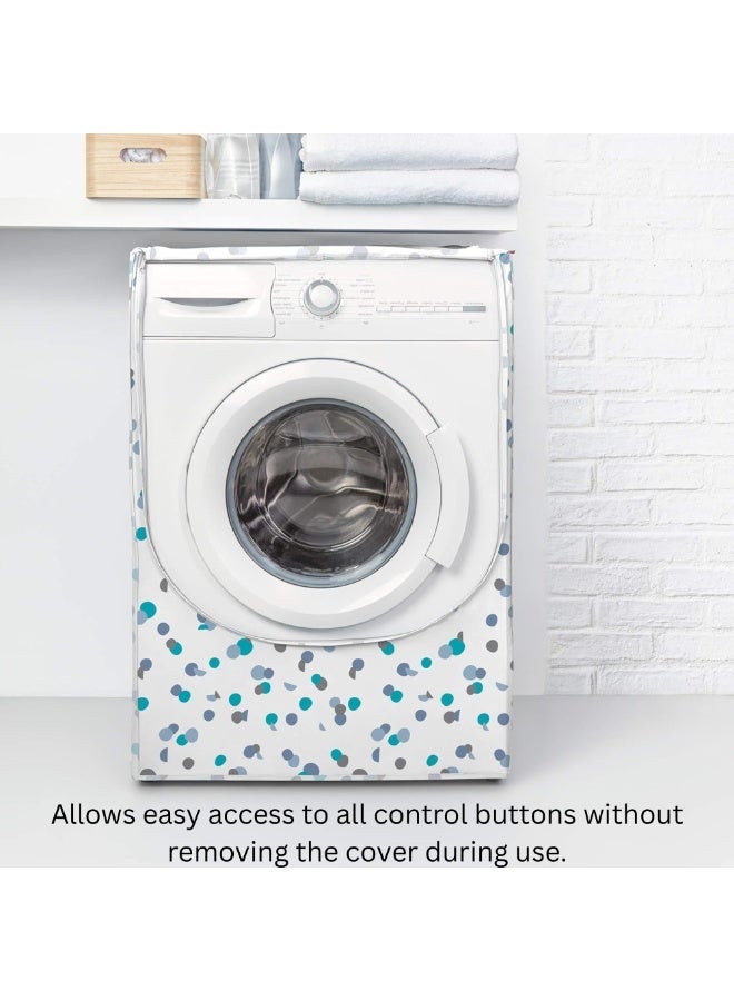 Rayen Front-Loading Washing Machine Cover – Waterproof & Dustproof, Stylish Pattern – Fits 5–8 kg Washers – Size 84×60×60 cm - Image 3