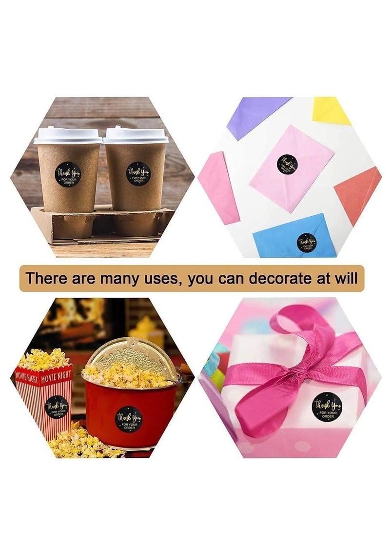 بريميفي 500 قطعة من ملصقات شكرًا لك مقاس 1 بوصة لتغليف الهدايا - Image 3