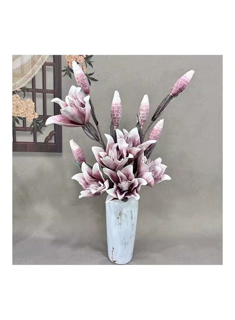 هويتك زهور صناعية لتزيين المنزل والحفلات وحفلات الزفاف باللون الأزرق - Image 5