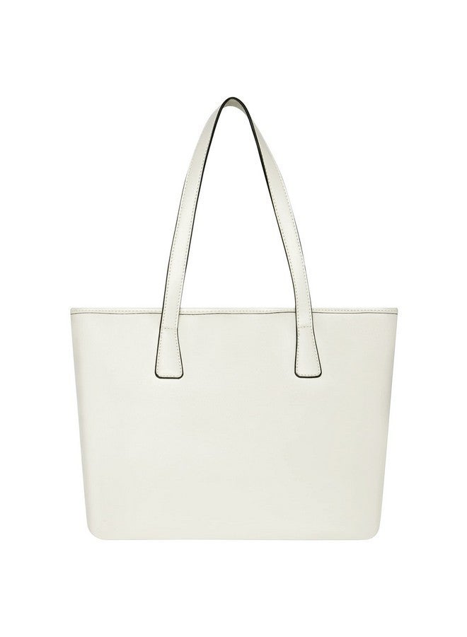 Accessorize London Women's White Faux Leather Lannister quilted tote Bag | Big Size| Stylish Handbag | Fit for Office Bag, College, Travel Use - Image 3