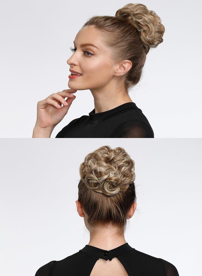 Rose bud Messy Bun Hair Pieces For Women Hair Bun Extension Updo Curly Messy Bun Scrunchie Natural Black in Burgundy Red - Image 5