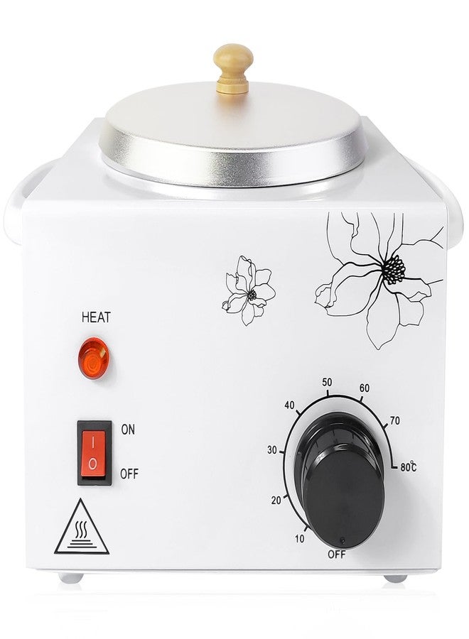 Adoture 600ML Wax Warmer for Hair Removal, Professional Waxing Heater Pot with Adjustable Temperature for Women Men, with 20 Wooden Wax Sticks - Image 1