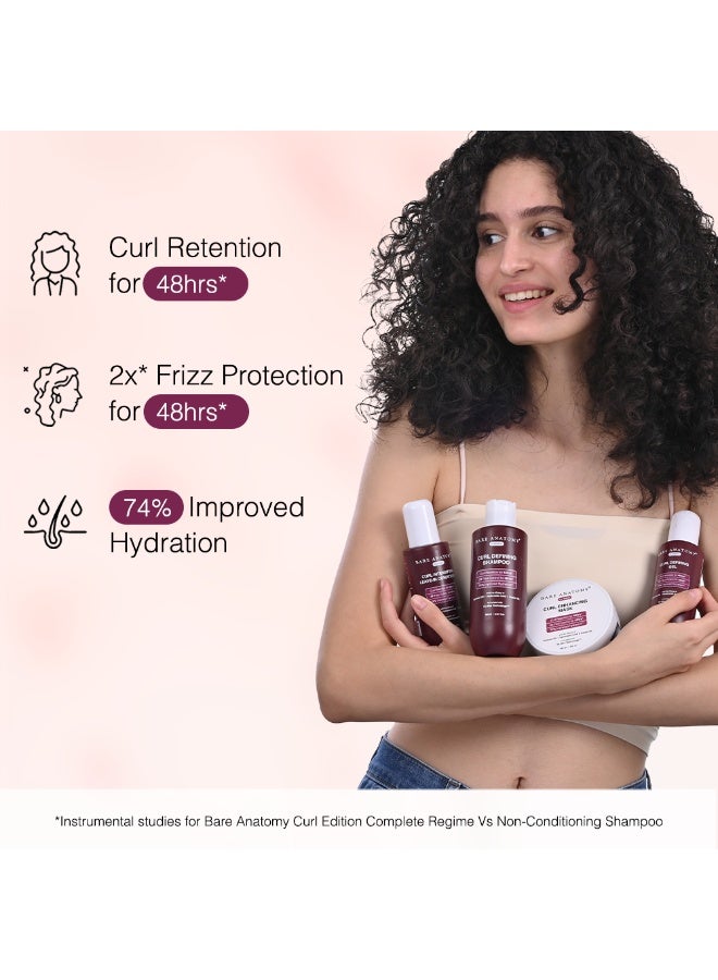 BARE ANATOMY Curl Defining Shampoo | Curl Retention & 2X Frizz Protection For 48 Hours | Powered By Coconut Oil, Hyaluronic Acid & Castor Oil | Sulphate & Paraben Free | Women & Men | 250 ml - Image 2