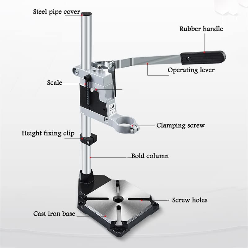 MLD MLD Professional Electric Power Tools 13MM Wood/Steel/Concrete Impact Drill Head Power Drill Machine with Bench Drill Stand Table 600mm cast iron base (Chuck size : 13mm, watt : 600, Type : Corded)  - Image 2