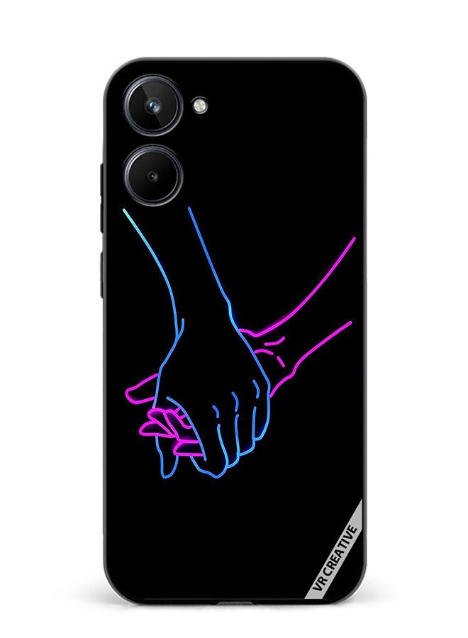 VR CREATIVE Protective Case Cover For Realme 10 Hands Design Multicolour - Image 1