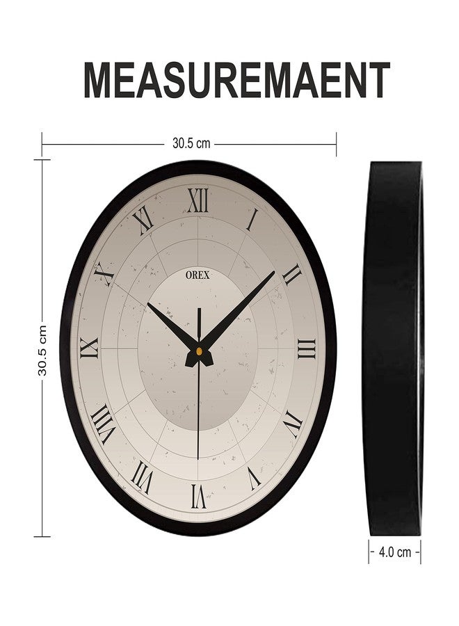 OREX Stylish Wall Clock for Home/Living Room/Bedroom/Kitchen/Office/Kids Room/Shop (with Roman Figure) - Image 2