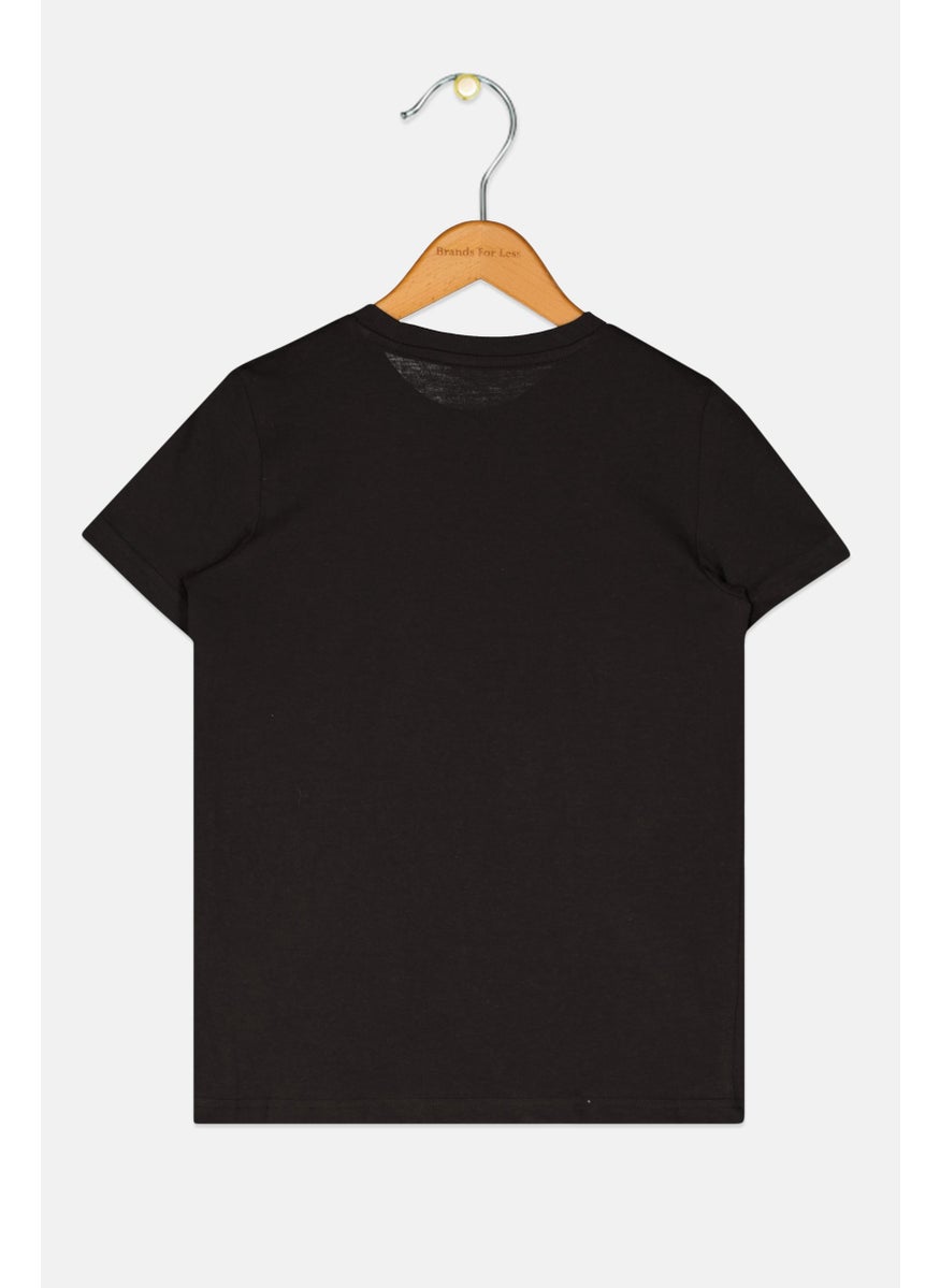 PUMA Kids Boy Sport wear Fit  Round Neck Short Sleeve Training T -Shirt, Black  - Image 2