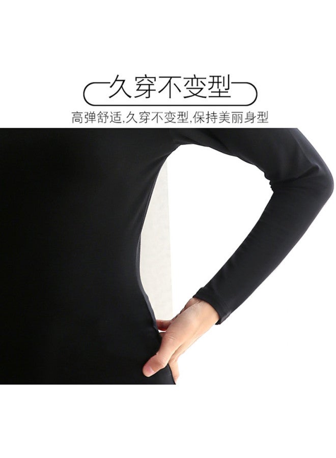 Goso Women'S Base Layer Shirt, High-End Feel Can Be Worn Alone, Spring And Autumn Simple Solid Color Long Sleeve Fashion Round Neck - Image 5