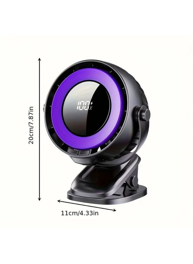 أوف وايت كوايت ميني USB مروحة مشبك محمولة لمكتب المهجع السيارة - Image 3