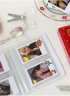 Generic 3 Inch Mini Photo Album Kpop with 128 Pockets, Photocard Binder Album Love Heart Hollow Design, Mini Photo Card Book Holder Super Kawaii Photocard Holder Binder for Business Card DIY Collection White  - Image 5