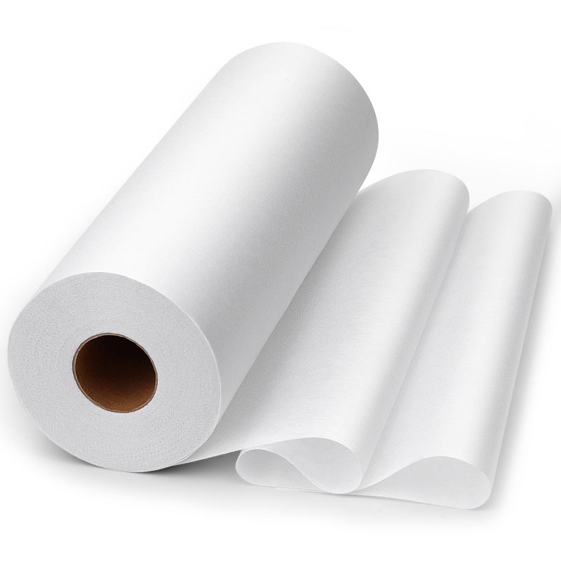 UzecPk Medium Weight Fusible Interfacing for Sewing: 12" X 30yd Interfacing Fabric for Sewing White Iron-On Non-Woven Fusible Interfacing for DIY Crafts Supplies Quilting Collars - Image 1