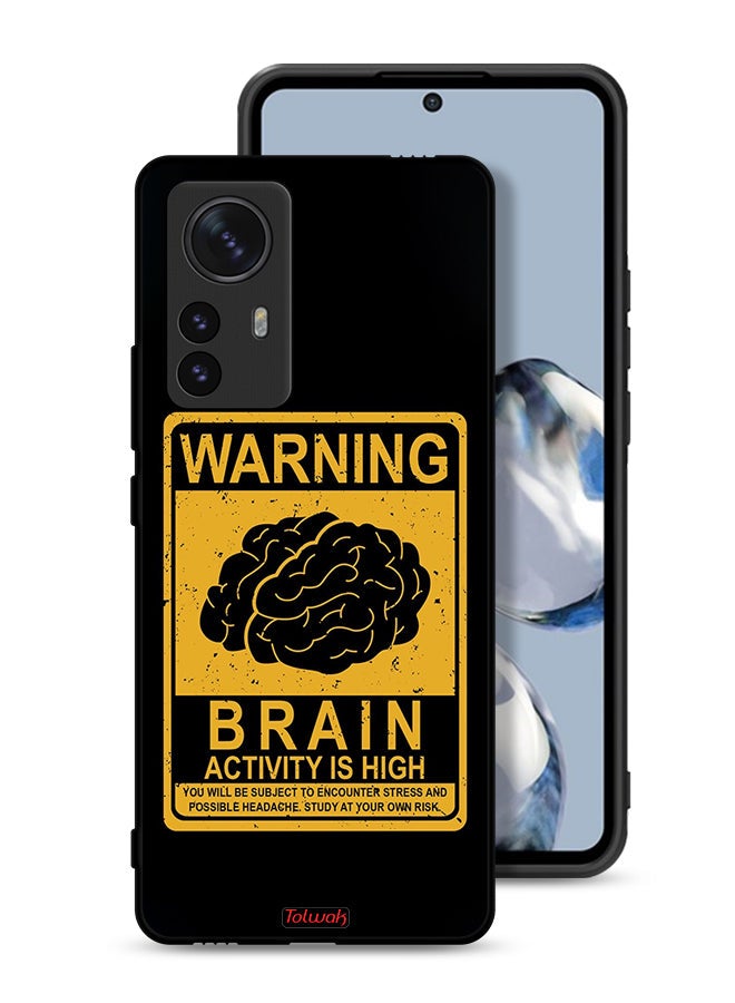 Tolwak Xiaomi 12 Pro Protective Case Cover Warning Brain Activity Is High - Image 1
