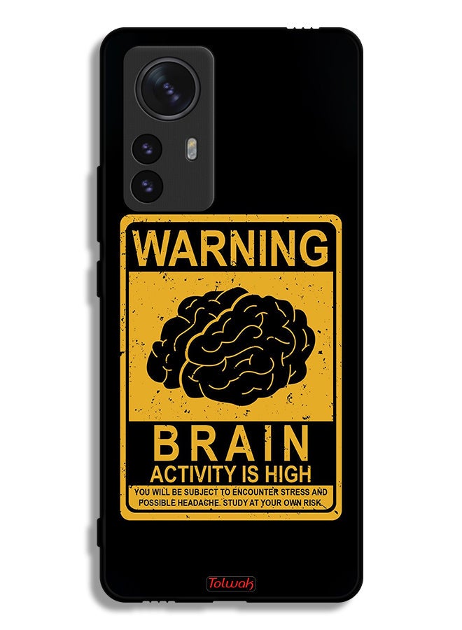 Tolwak Xiaomi 12 Pro Protective Case Cover Warning Brain Activity Is High - Image 2