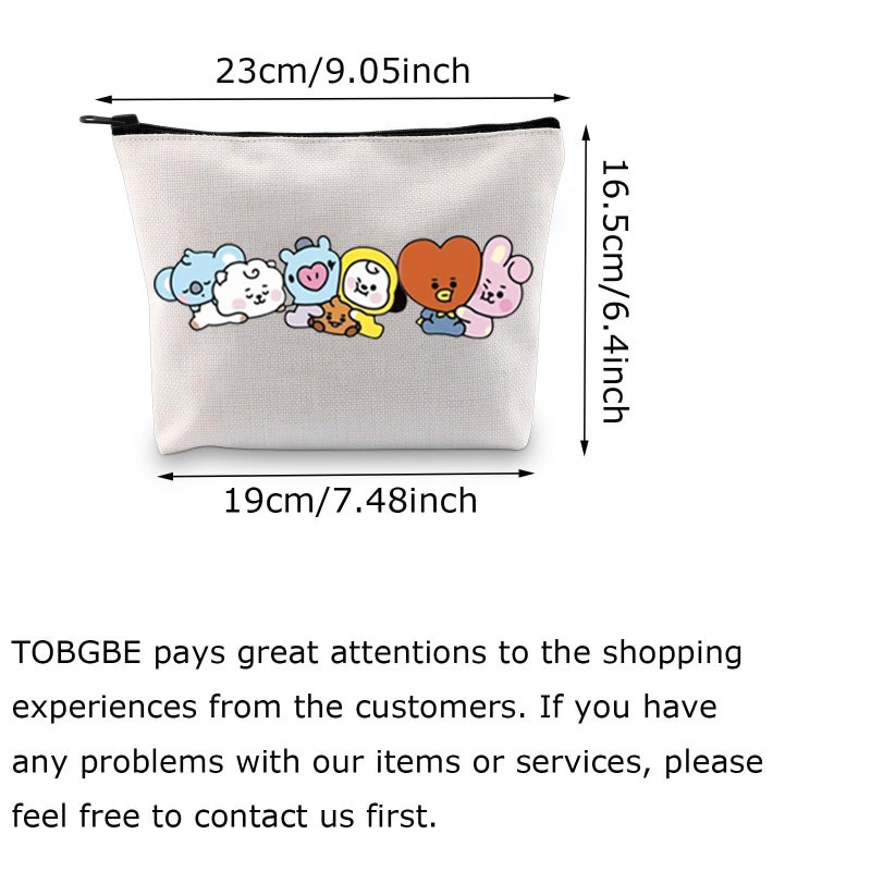 Tobgbe Album Inspired Gift Song Friends Zipper Pouch Bag Friends Lyrics Makeup Bag Singer Idea Makeup Bag (Kpop Fri) - Image 2