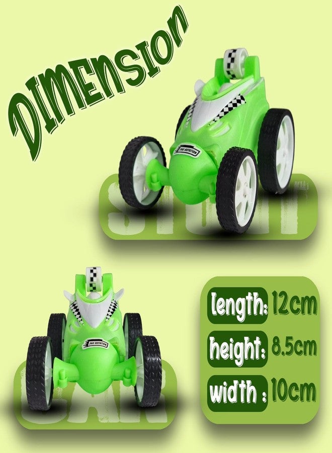 SMART BOY 360° Rechargeable Stunt Car - High-Speed Spinning Action, Extreme Stunts, USB Charging - RC Toy for Kids (368 - Green) - Image 3