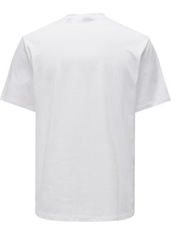 O Neck Printed Off-White Men's T-Shirt Onslevi Life Reg Text Ss Tee Noos - pzsku/Z66F3D7E0C1EDD7DD8A0EZ/45/_/1728060840/11df3ba0-7cf8-46ab-9ed9-a522c3f36fbb