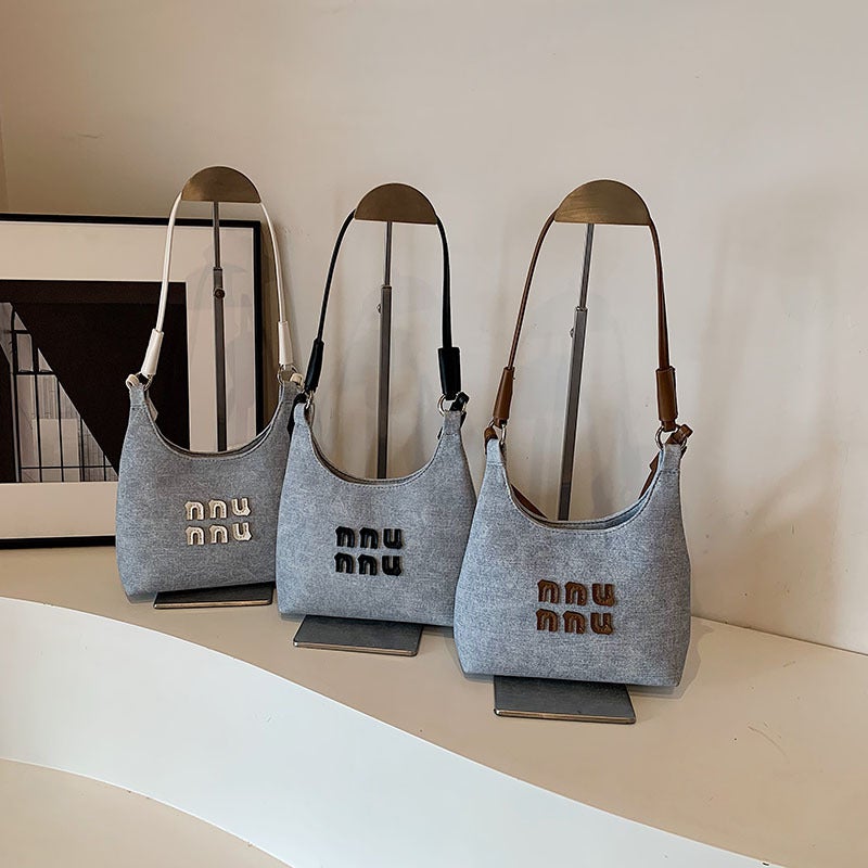 Internet Celebrant Same-Style Denim Tote Bag Large Capacity Shoulder Bag 2024 Trendy Niche High-End Crossbody Bag For Women - Image 5